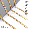 Oro Laminado Basic Necklace, Gold Filled Style Miami Cuban Design, Polished, Golden Finish, 5.223.013.24 (120 Gauge, 04 MM Thickness, 24 Inches Length)