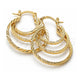 Oro Laminado Medium Hoop, Gold Filled Style Diamond Cutting Finish, Golden Finish, 5.146.001