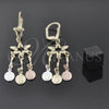 Oro Laminado Chandelier Earring, Gold Filled Style Guadalupe Design, Polished, Tricolor, 02.63.2275