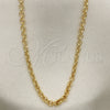 Oro Laminado Basic Necklace, Gold Filled Style Rolo Design, Polished, Golden Finish, 5.223.021.16 (0.80 Gauge, 03 MM Thickness, 16 Inches Length)