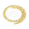 Oro Laminado Basic Necklace, Gold Filled Style Mariner Design, Polished, Golden Finish, 5.222.021.20 (200 Gauge, 09 MM Thickness, 20 Inches Length)