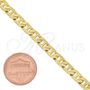 Oro Laminado Basic Bracelet, Gold Filled Style Mariner Design, Polished, Golden Finish, 5.222.024.09 (120 Gauge, 05 MM Thickness, 9 Inches Length)