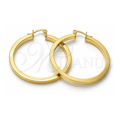 Oro Laminado Medium Hoop, Gold Filled Style Polished, Golden Finish, 5.136.024.40