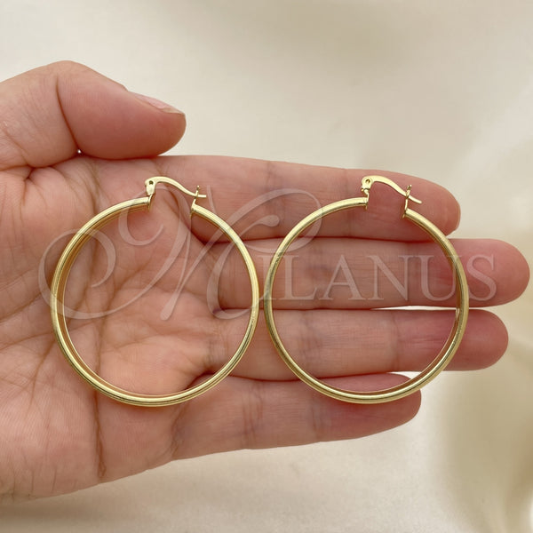 Oro Laminado Medium Hoop, Gold Filled Style Polished, Golden Finish, 5.136.015.45