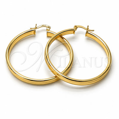 Oro Laminado Medium Hoop, Gold Filled Style Polished, Golden Finish, 5.136.015.45