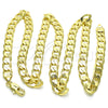 Oro Laminado Basic Necklace, Gold Filled Style Curb Design, Polished, Golden Finish, 5.222.002.20 (180 Gauge, 07 MM Thickness, 20 Inches Length)
