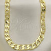 Oro Laminado Basic Necklace, Gold Filled Style Curb Design, Polished, Golden Finish, 5.222.001.20 (200 Gauge, 08 MM Thickness, 20 Inches Length)
