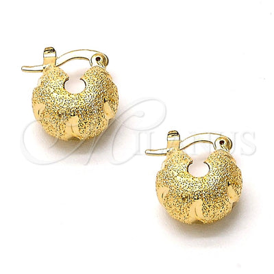 Oro Laminado Small Hoop, Gold Filled Style Matte Finish, Golden Finish, 02.63.0811 for wholesale, main product view