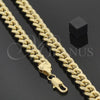 Oro Laminado Basic Bracelet, Gold Filled Style Miami Cuban Design, Polished, Golden Finish, 04.63.0130.08 (250 Gauge, 10 MM Thickness, 8 Inches Length)