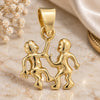 Oro Laminado Fancy Pendant, Gold Filled Style Little Girl Design, Polished, Golden Finish, 5.181.039
