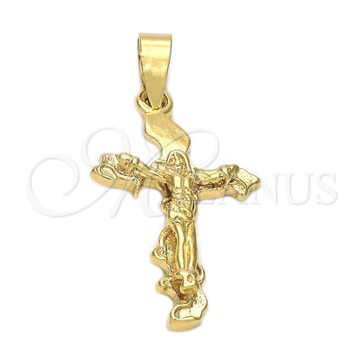 Oro Laminado Religious Pendant, Gold Filled Style Buffalo Design, Polished, Golden Finish, 5.191.018 for wholesale, main product view