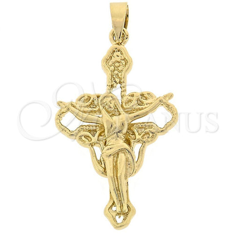 Oro Laminado Religious Pendant, Gold Filled Style Buffalo Design, Polished, Golden Finish, 5.190.017