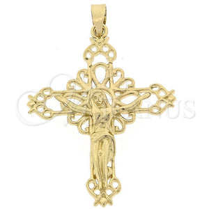 Oro Laminado Religious Pendant, Gold Filled Style Buffalo Design, Polished, Golden Finish, 5.190.016