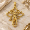 Oro Laminado Religious Pendant, Gold Filled Style Butterfly Design, Polished, Golden Finish, 5.189.016