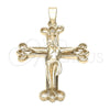 Oro Laminado Religious Pendant, Gold Filled Style Polished, Golden Finish, 5.188.021