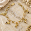 Oro Laminado Charm Bracelet, Gold Filled Style Shoes Design, Polished, Golden Finish, 5.022.008 (7 Inches Length)