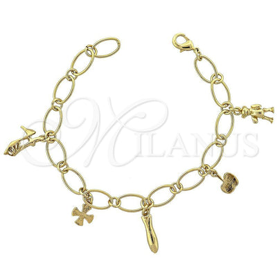 Dorado Oro Laminado Pulsera, vista principal del producto por Mayoreo, vista principal del producto