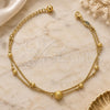 Oro Laminado Fancy Bracelet, Gold Filled Style Rattle Charm and Ball Design, Matte Finish, Golden Finish, 5.016.007.07 (09 MM Thickness, 9 Inches Length)