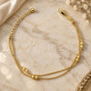 Oro Laminado Charm Bracelet, Gold Filled Style Rattle Charm Design, Matte Finish, Golden Finish, 5.016.008.07 (03 MM Thickness, 7 Inches Length)