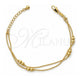 Oro Laminado Charm Bracelet, Gold Filled Style Rattle Charm Design, Matte Finish, Golden Finish, 5.016.008.07 (03 MM Thickness, 7 Inches Length)