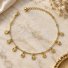 Oro Laminado Charm Bracelet, Gold Filled Style Diamond Cutting Finish, Golden Finish, 03.63.0372 (12 MM Thickness, 9 Inches Length)