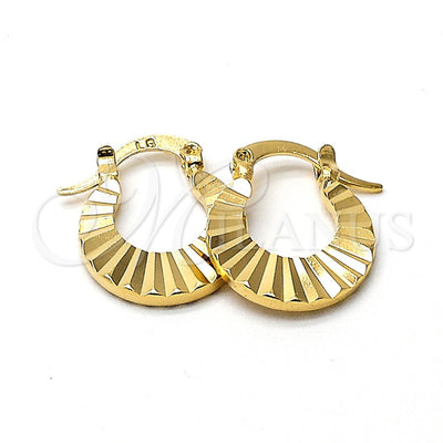Oro Laminado Small Hoop, Gold Filled Style Diamond Cutting Finish, Golden Finish, 02.63.0937 for wholesale, main product view