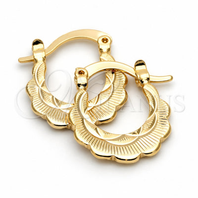 Oro Laminado Small Hoop, Gold Filled Style Diamond Cutting Finish, Golden Finish, 5.159.059.1