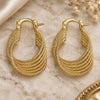 Oro Laminado Small Hoop, Gold Filled Style Twist Design, Diamond Cutting Finish, Golden Finish, 5.147.035.20