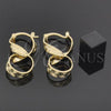 Oro Laminado Medium Hoop, Gold Filled Style Twist and Spiral Design, Diamond Cutting Finish, Golden Finish, 5.147.044.1