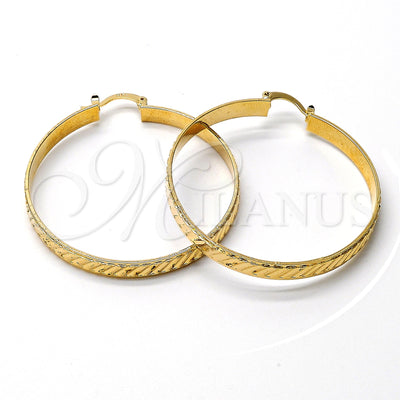 Oro Laminado Medium Hoop, Gold Filled Style Diamond Cutting Finish, Golden Finish, 5.152.013 for wholesale, main product view