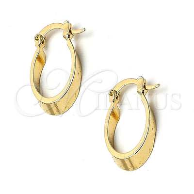 Oro Laminado Small Hoop, Gold Filled Style Polished, Golden Finish, 02.63.1036 for wholesale, main product view