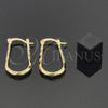 Oro Laminado Medium Hoop, Gold Filled Style Diamond Cutting Finish, Golden Finish, 5.153.038