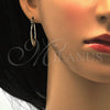 Oro Laminado Small Hoop, Gold Filled Style Filigree Design, Polished, Golden Finish, 5.147.013