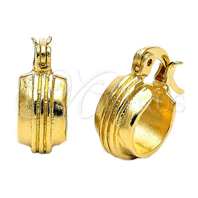 Oro Laminado Small Hoop, Gold Filled Style Diamond Cutting Finish, Golden Finish, 02.63.1074 for wholesale, main product view