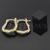 Oro Laminado Small Hoop, Gold Filled Style Twist Design, Matte Finish, Golden Finish, 5.149.029