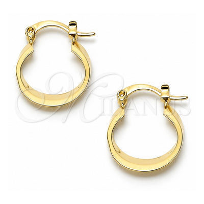 Oro Laminado Small Hoop, Gold Filled Style Polished, Golden Finish, 02.63.1082