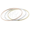 Oro Laminado Trio Bangle, Gold Filled Style Polished, Tricolor, 5.233.009.06 (04 MM Thickness, One size fits all)