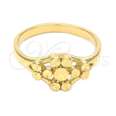 Oro Laminado Elegant Ring, Gold Filled Style Flower Design, Diamond Cutting Finish, Golden Finish, 5.174.019.05 for wholesale, main product view