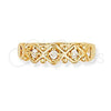 Oro Laminado Multi Stone Ring, Gold Filled Style with White Cubic Zirconia, Polished, Golden Finish, 5.174.023.06 (Size 6)