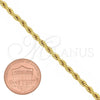 Oro Laminado Basic Bracelet, Gold Filled Style Rope Design, Polished, Golden Finish, 5.222.035.08 (03 MM Thickness, 8 Inches Length)