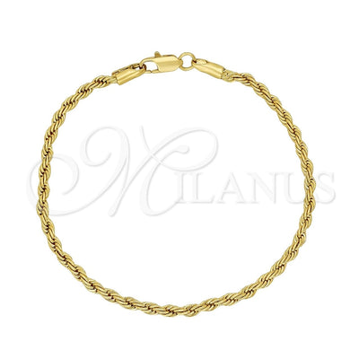 Oro Laminado Basic Bracelet, Gold Filled Style Rope Design, Polished, Golden Finish, 5.222.035.08 (03 MM for wholesale, main product view