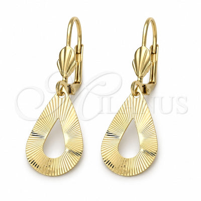 Oro Laminado Dangle Earring, Gold Filled Style Polished, Golden Finish, 02.63.1129