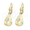 Oro Laminado Dangle Earring, Gold Filled Style Polished, Golden Finish, 02.63.1129