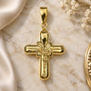 Oro Laminado Religious Pendant, Gold Filled Style Buffalo Design, Polished, Golden Finish, 05.32.0025