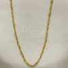 Oro Laminado Basic Necklace, Gold Filled Style Singapore Design, Polished, Golden Finish, 5.223.028.18 (0.40 Gauge, 02 MM Thickness, 18 Inches Length)