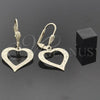 Oro Laminado Dangle Earring, Gold Filled Style Heart Design, Polished, Golden Finish, 02.63.1157
