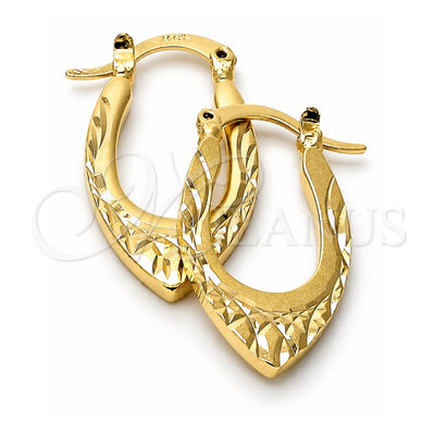 Oro Laminado Small Hoop, Gold Filled Style Diamond Cutting Finish, Golden Finish, 5.147.041