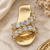 Oro Laminado Fancy Pendant, Gold Filled Style Shoes Design, with White Cubic Zirconia, Polished, Golden Finish, 5.179.030