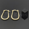 Oro Laminado Medium Hoop, Gold Filled Style Diamond Cutting Finish, Golden Finish, 5.158.025