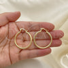 Oro Laminado Medium Hoop, Gold Filled Style Hollow Design, Polished, Golden Finish, 5.134.024.30